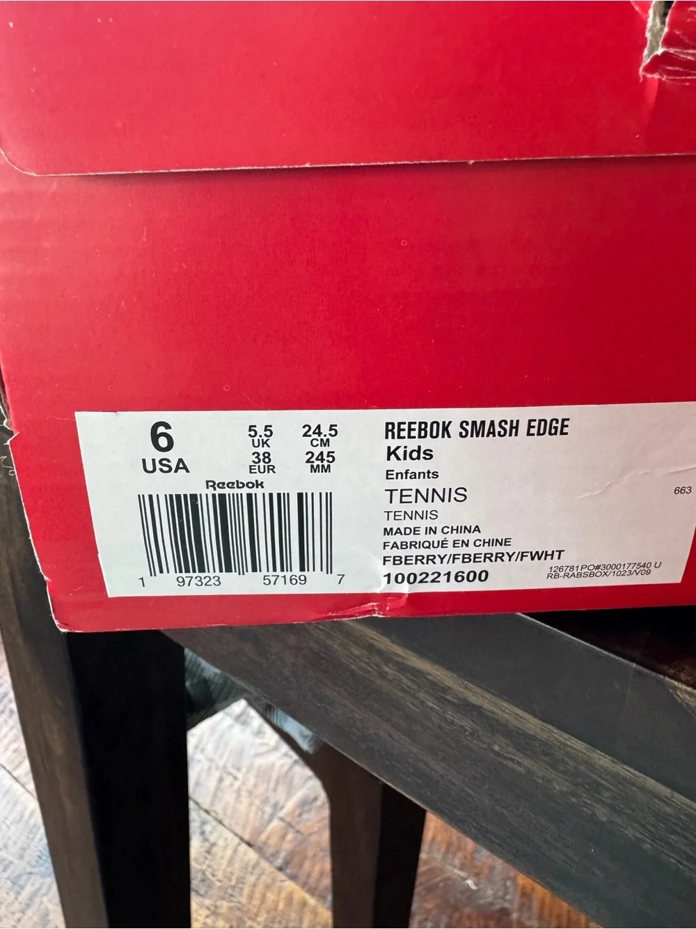 Reebok Kids Pink and White Classic Sneaker